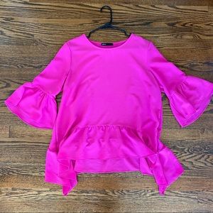 Size M fuchsia bell sleeve top. Great condition!